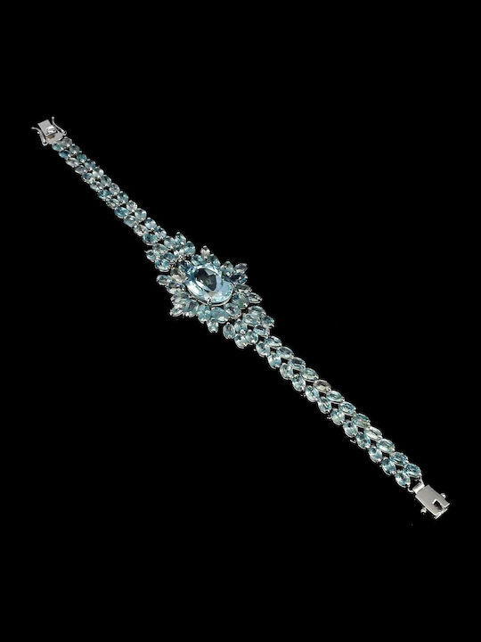 Inna Manoli Silberarmband mit Zirkon Topas Zertifikat 4