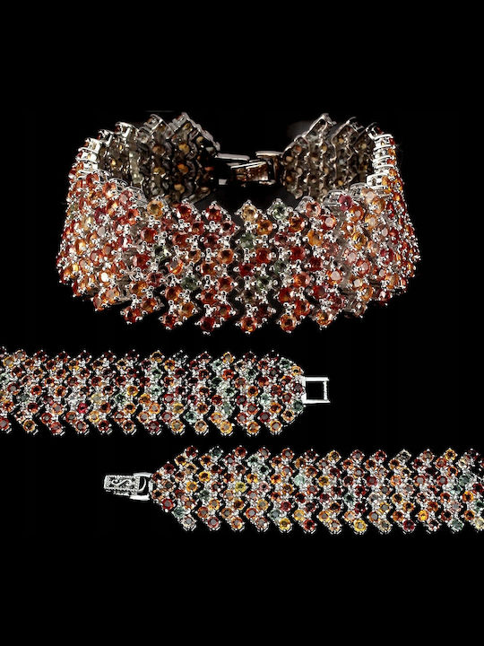 Silberarmband Mit Natürlichen Saphiren Zertifikat