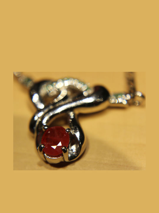 Natürliche Saphir Padparadscha Tsavorit Halskette 925