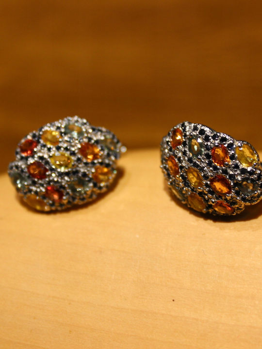 Songea Padparadscha Green Sapphire Earrings 11