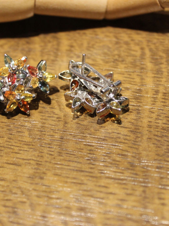 Cercei Songea Cu Safir Verde Padparadscha 12 Cercei Songea Cu Safir Verde Padparadscha 12