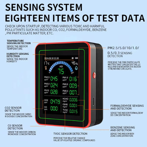 18 1 Air Quality Detector Zn-mt32 White