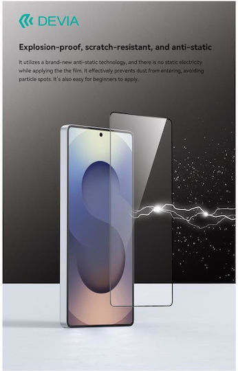 Devia Back Cover Tempered Glass Black (Galaxy S26)