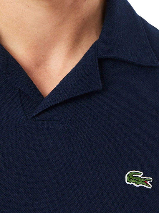 Polo Herrenbluse Kurzarm Dunkelblau
