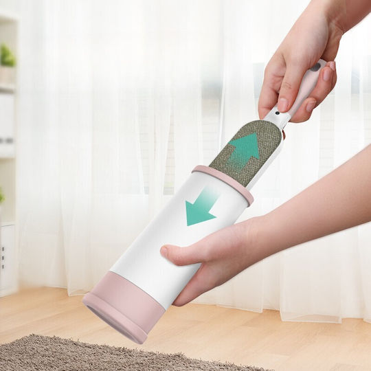 Perie Electrostatică Alista Home Curățare Păr Scame De Pe Haine Tapițerie 2 Fețe Autocurățare 31 X 8,5 Cm Roz