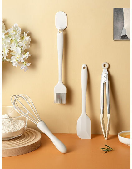 Alista Home Σετ Εργαλείων Μαγειρικής από Σιλικόνη 4τμχ Λευκό