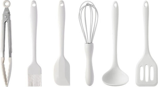 Alista Home Seturi De Ustensile De Gătit Din Silicon 6 Bucăți Albe