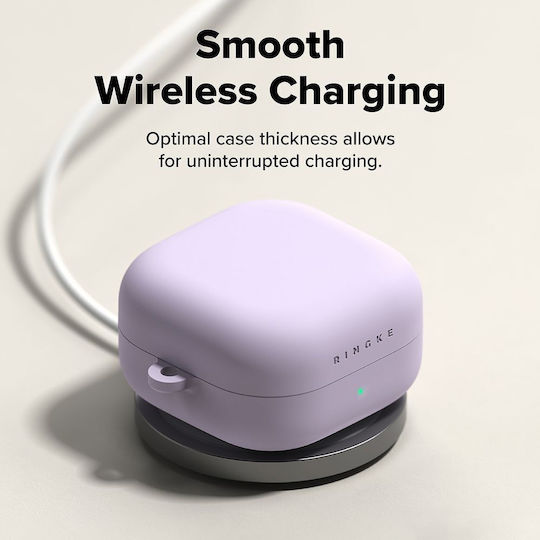 Ringke Husă din Silicon cu Cârlig în Culoare Violet pentru Galaxy Buds4 / 4 Pro