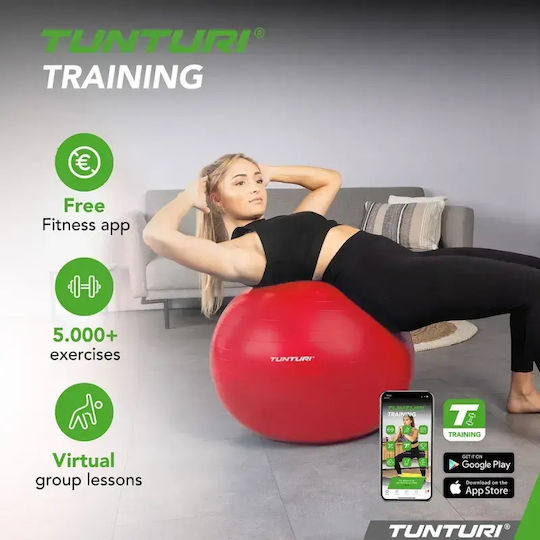 Tunturi Μπάλα Pilates 55cm 0.752kg σε Κόκκινο Χρώμα