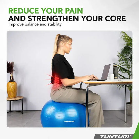 Tunturi Ball Pilates 65cm , 1kg in Blue Color