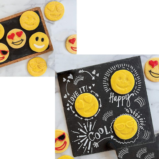 Set 7 Matrițe Pentru Tort Alista Home Design Față Zâmbitoare Emoticon Expresii Diferite 7.7 X 1.5 Cm Fabricate Din Pp Verde