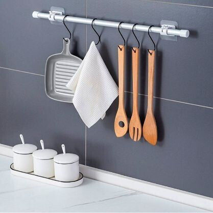 Alista Home 126483 Закачалки със Закопчалка За Обръч И Примка Пластмасови Прозрачни 2 Бройки