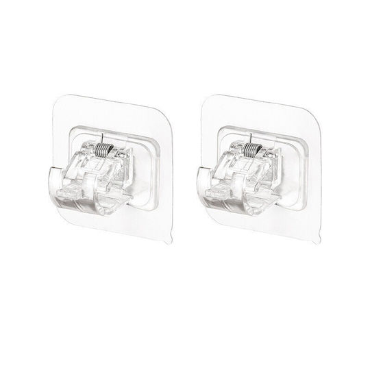 Alista Home 126483 Закачалки със Закопчалка За Обръч И Примка Пластмасови Прозрачни 2 Бройки