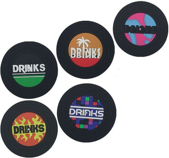 Alista Home Plastic Multicolour Coaster 9x11cm 5 Pieces