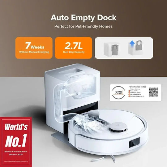 Roborock Q10 PF+ Σκούπα Ρομπότ με Χαρτογράφηση Laser & Απορρόφηση 10000Pa Μαύρη