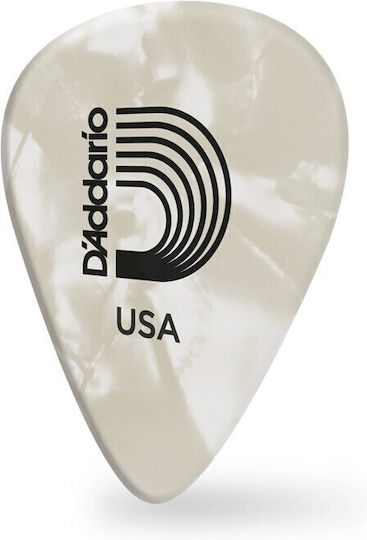 D'addario 1cwp4 White Pearl Celluloid Πένα Medium 70mm