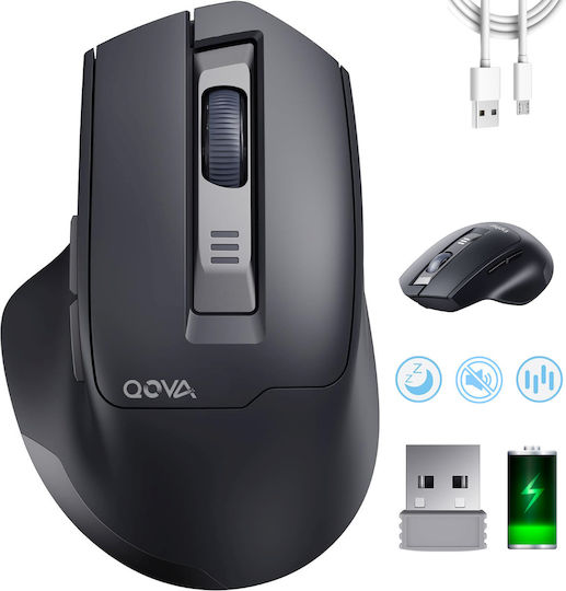 Qova Безжичен Ергономичен Bluetooth Тъчпад Черен