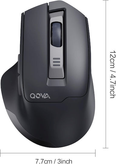 Qova Безжичен Ергономичен Bluetooth Тъчпад Черен
