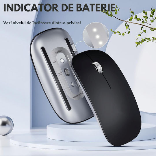 Qova Wireless Ergonomic Bluetooth Mouse Black