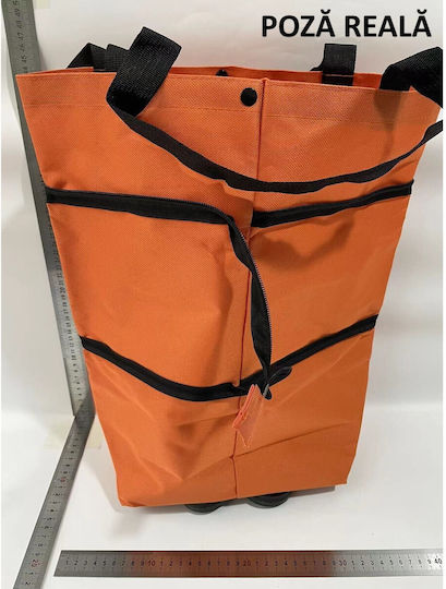 Kunststoff Einkaufswagen Klappbar Orangen 39x46x12cm