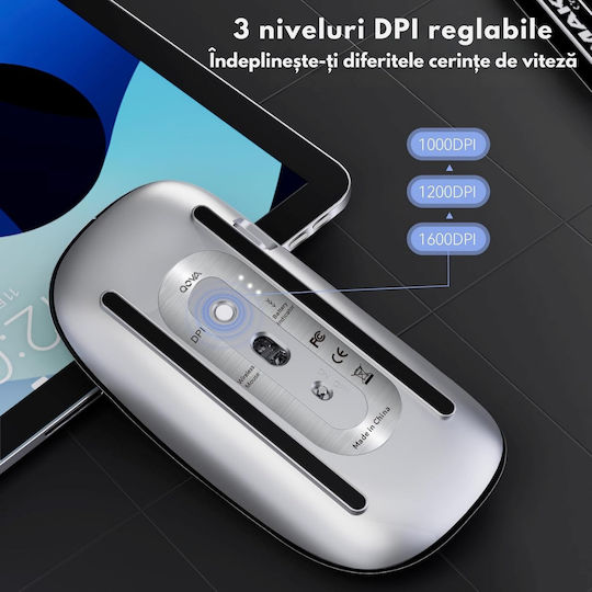 Qova Wireless Ergonomic Bluetooth Mouse Black