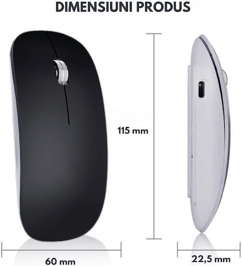 Qova Wireless Ergonomic Bluetooth Mouse Black
