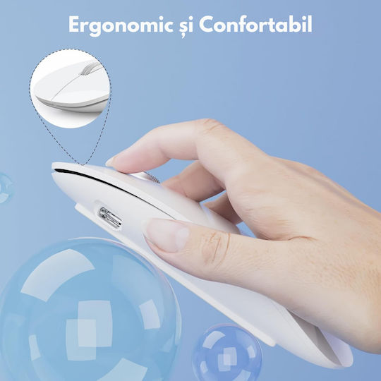 Qova Kabelloses Ergonomisches Bluetooth Mäuse Weiß