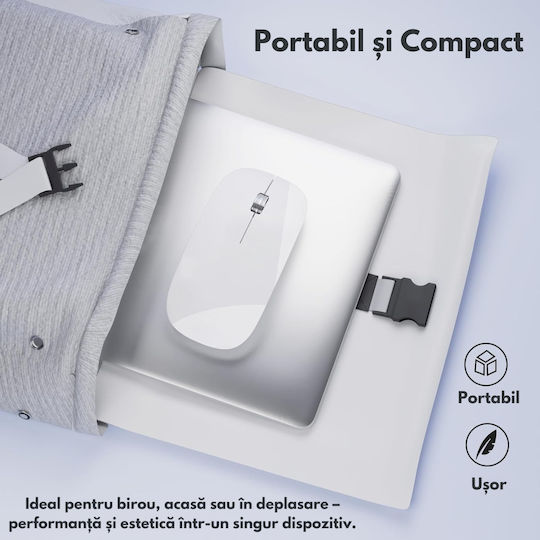 Qova Kabelloses Ergonomisches Bluetooth Mäuse Weiß