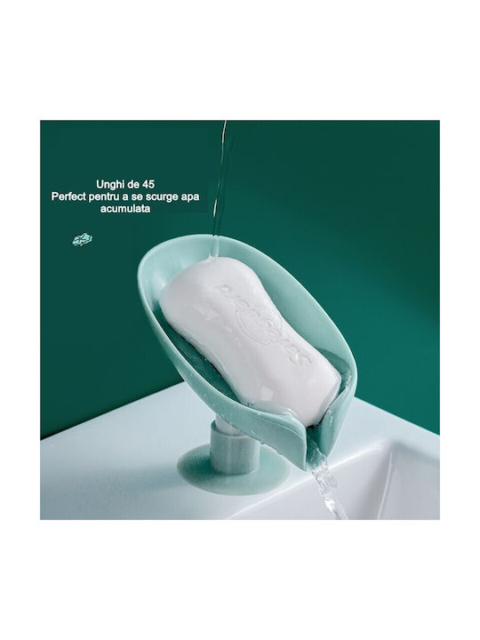Alista Home Kunststoff Seifenschale mit Saugnapf Blau