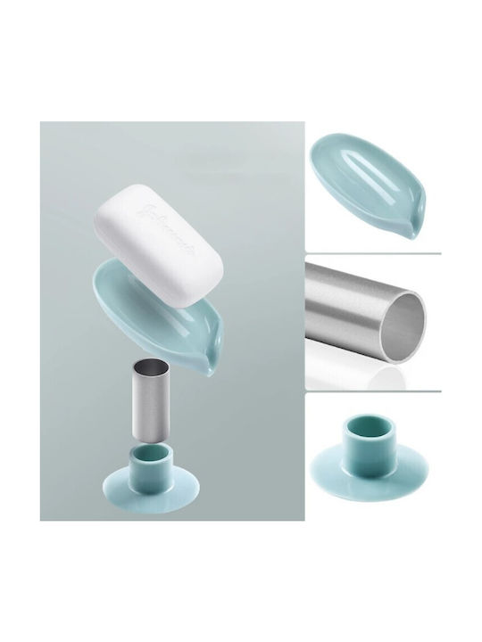 Alista Home Kunststoff Seifenschale mit Saugnapf Blau