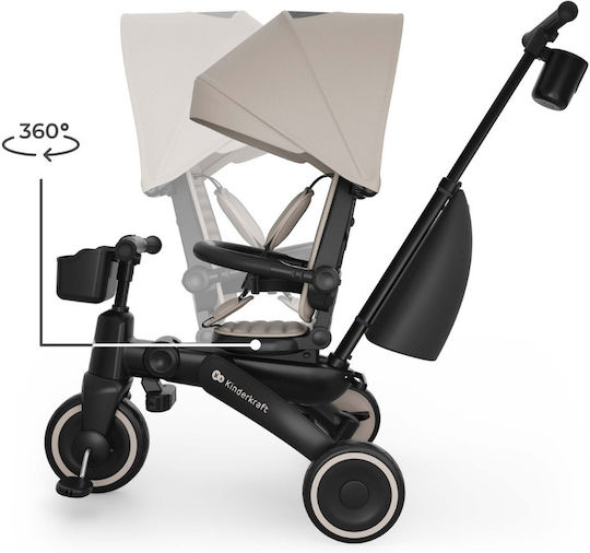 Kinderkraft Jazz 3 Convertible with Parental Handle 5 in 1 for 9 Months Beige