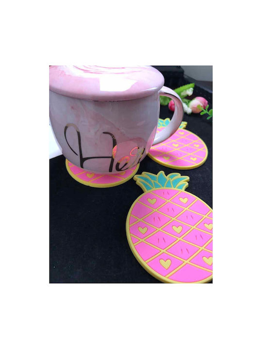Alista Home Untersetzer Glas Rosa 12x9cm