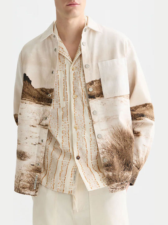 Scotch & Soda Overshirt Longhorn Sepia