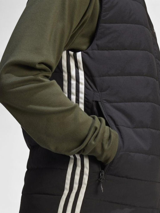 Ärmelloses Puffer Jacke Schwarz