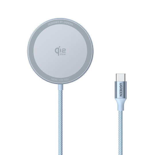 Ugreen Асимов Зарядно Устройство Qi2 GaN 25W Сиво (W753)