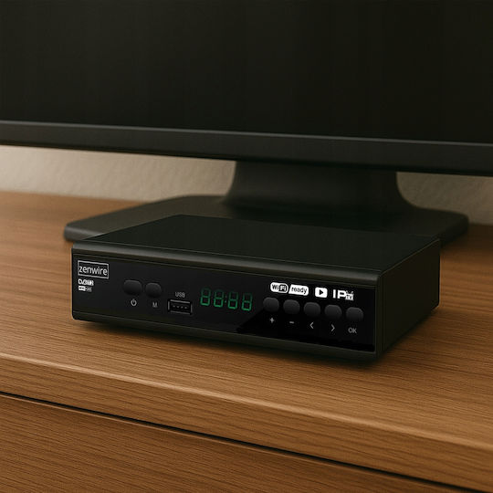 Tuner Satellite Decoder Dvb-t2 Hevc H.265 Full Hd Terrestrial Tv Usb Zenwire Dvb-t2 001