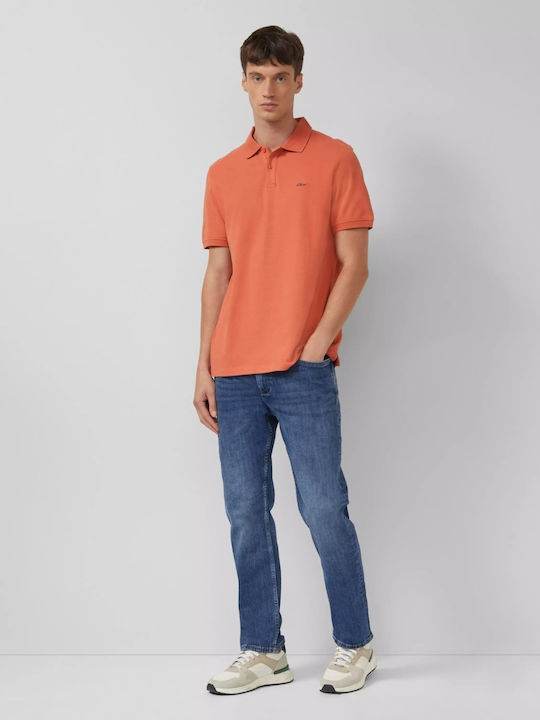 Herrenblusen Polo T-Shirt Orange