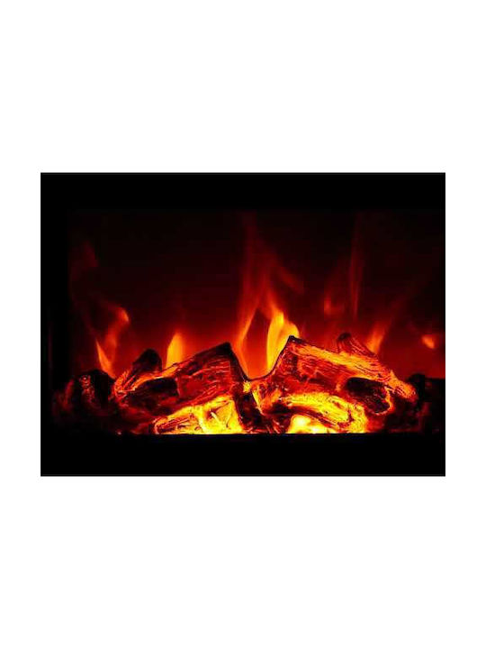 Hitense Floor Electric Fireplace 1350W 64.5x23.5cm Black