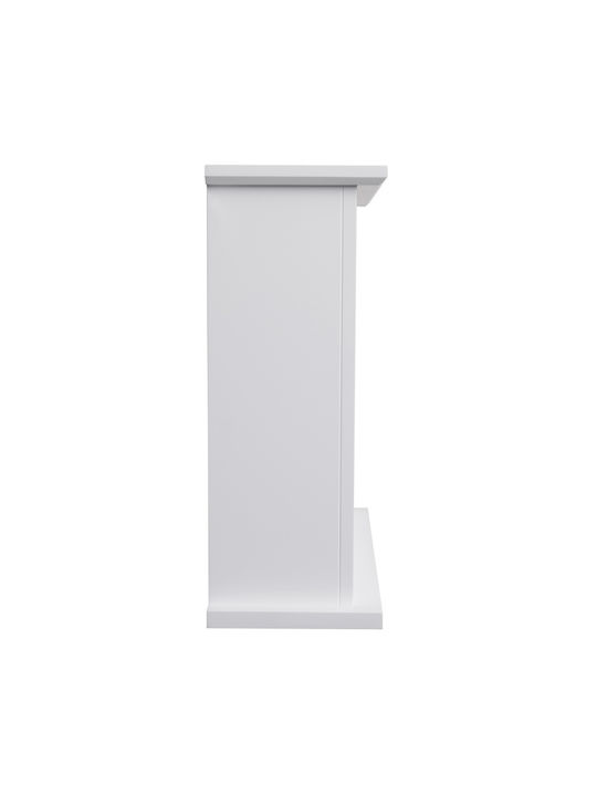Hitense Floor Electric Fireplace 1350W 64.5x23.5cm White