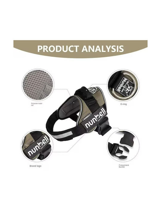 Ham Reglabil Pentru Câini Nunbell Poliester Durabil Aliaj Respirabil 40–70 Kg 82–115 Cm XX-Large Negru