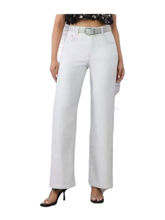 High Rise Women's Jean Pants in Relaxed Fit Gray