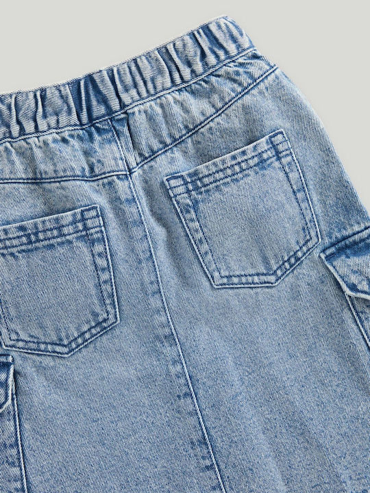 Fustă Pentru Copii Din Denim Albastră