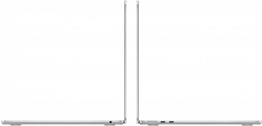 Apple MacBook Air 13.6" IPS Retina Display (M4 10-ядрен/16GB/512GB SSD/10-Core GPU) с Зарядно Устройство 35W (Двоен Порт) Сребърен (Английски US Клавиатура)