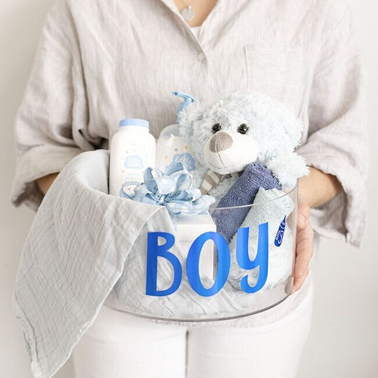 Sticker Decal Alista Home Temă Gender Reveal Text It's A Boy Design 19.5x27.5 Cm Albastru