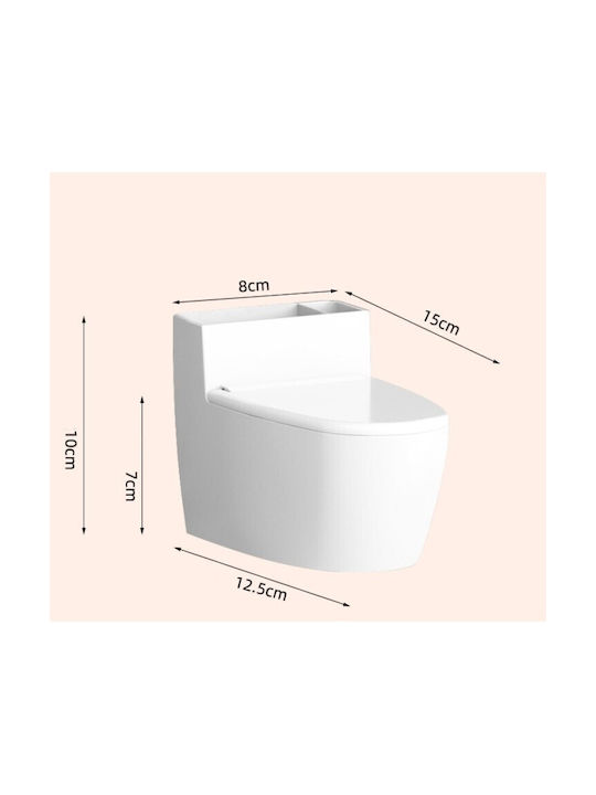 Creative Ashtray Alista Home Toilet Shape White Lid Abs Stainless Steel Material 12.5 X 10 X 8 Cm Adhesive Freestanding Mounting Bathroom Room Kitchen Balcony White Model 2 Creative Ashtray Alista Home Toilet Shape White Lid Abs Stainless Steel Material 12.5 X 10 X 8 Cm Adhesive Freestanding Mounting Bathroom Room Kitchen Balcony White Model 2