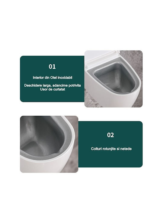 Cenușare Creativă Formă Toaletă Capac Auriu Material Oțel Inoxidabil Abs 12.5 X 9.8 X 8.4 Cm Adeziv Montare Independentă Baie Cameră Bucătărie Balcon Auriu