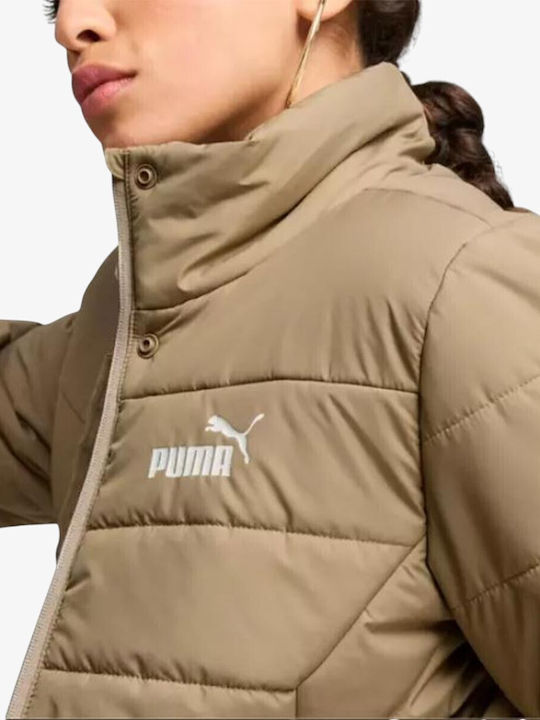Essentials Дамско Puffer Якето Водоустойчиво За Зима Кафяво