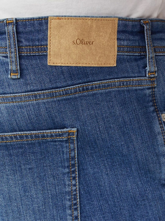 Casby Ανδρικό Παντελόνι Τζιν με Relaxed Straight Εφαρμογή Μπλε