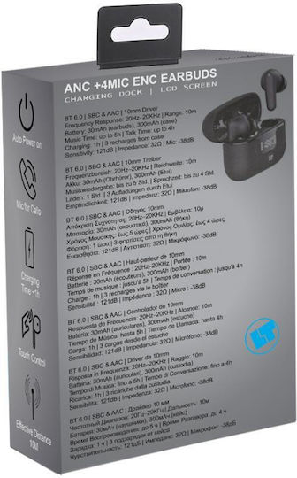Lamtech LAM980923 In-ear Bluetooth Handsfree Ακουστικά με Θήκη Φόρτισης Μαύρα