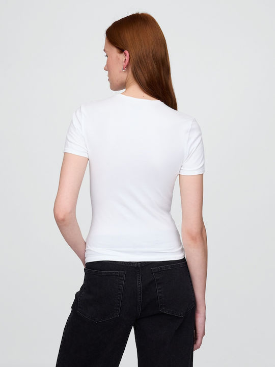 Γυναικείο Crop Top Βαμβακερό Fresh White